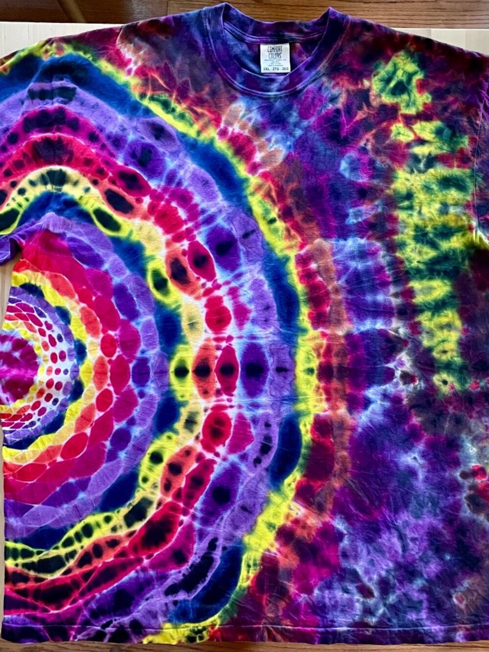 Comfort Colors Unisex 12-Point Side Mandala Tie Dye T-Shirt size 2XL